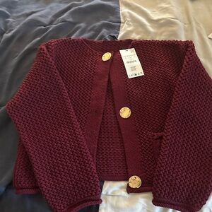 Burgundy Cardigan